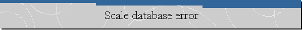 Scale database error