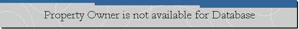 Property Owner is not available for Database