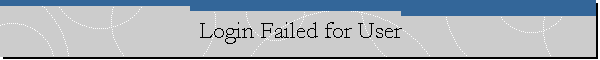 Login Failed for User