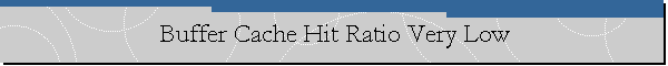 Buffer Cache Hit Ratio Very Low